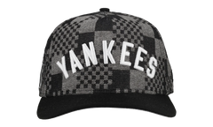 9FIFTY New York Yankees 1951 Checkered A Frame Snapback Hat "Black / Grey (Back Denim)" NE479