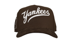9FIFTY New York Yankees A Frame Chainstitch Snapback Hat "Brown / Walnut - Corduroy Visor" NE280