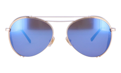 Double Bridge Aviator Sunglasses "Shiny Gold" MCM129S-740