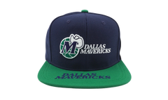 NBA Hardwood Classics Logo Bill Snapback Cap "Dallas Mavericks - Blue / Green" HHSS4528 DMAYYPPPBLGN