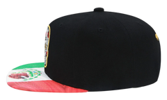 Branded Sugar Skull Snapback Cap "Mexican Flag - Black" 6HSSTD17414 MNNBLCK
