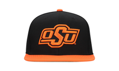 NCAA Team 2 Tone 2.0 Snapback Cap "Oklahoma State Cowboys - Black" HS5400 OSUBLCK