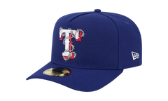 59FIFTY Texas Rangers Fence A-Frame Fitted Hat "Blue" 60693493