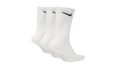 Everyday Lightweight Training Crew Socks (3 Pairs) "White / Black" SX7676 100