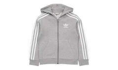 Originals Full Zip Hoodie GS "Medium Grey Heather / White" DH2702