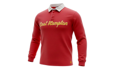 EE RUGBY CORE POLO "EAST HAMPTONS - Red/ Yellow" EE743