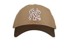 9TWENTY New York Yankees Premium Adjustable Hat "Tan / Walnut Safari Print - Pink Brim" NE333