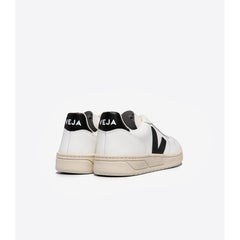 Women's V-10 Leather Sneaker in White Black